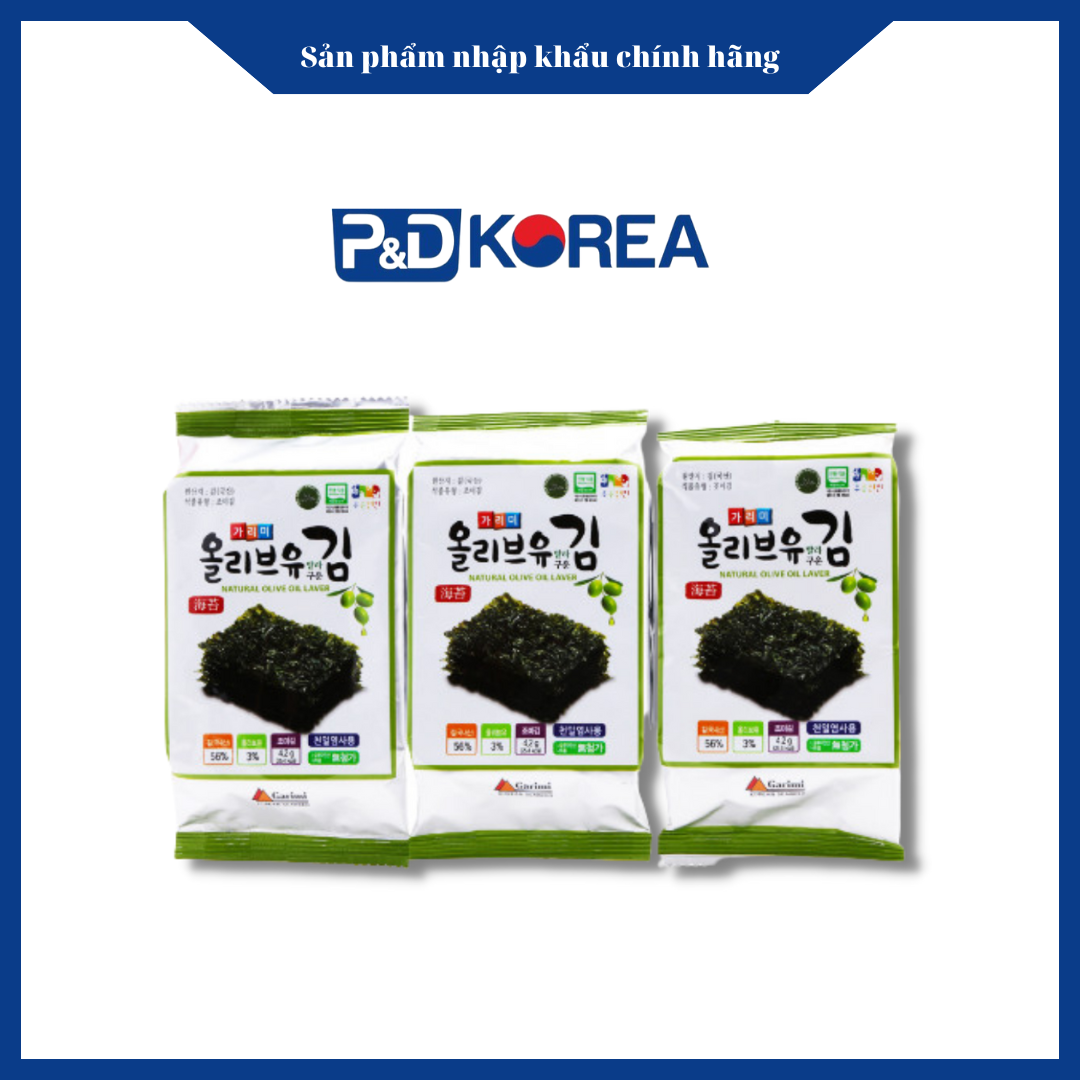 GRM Lá kim ăn liền dầu oliu Garimi (gói 3)